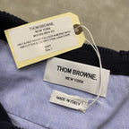 Schwarzer Baumwollpullover mit Kontrastsaum – Herren