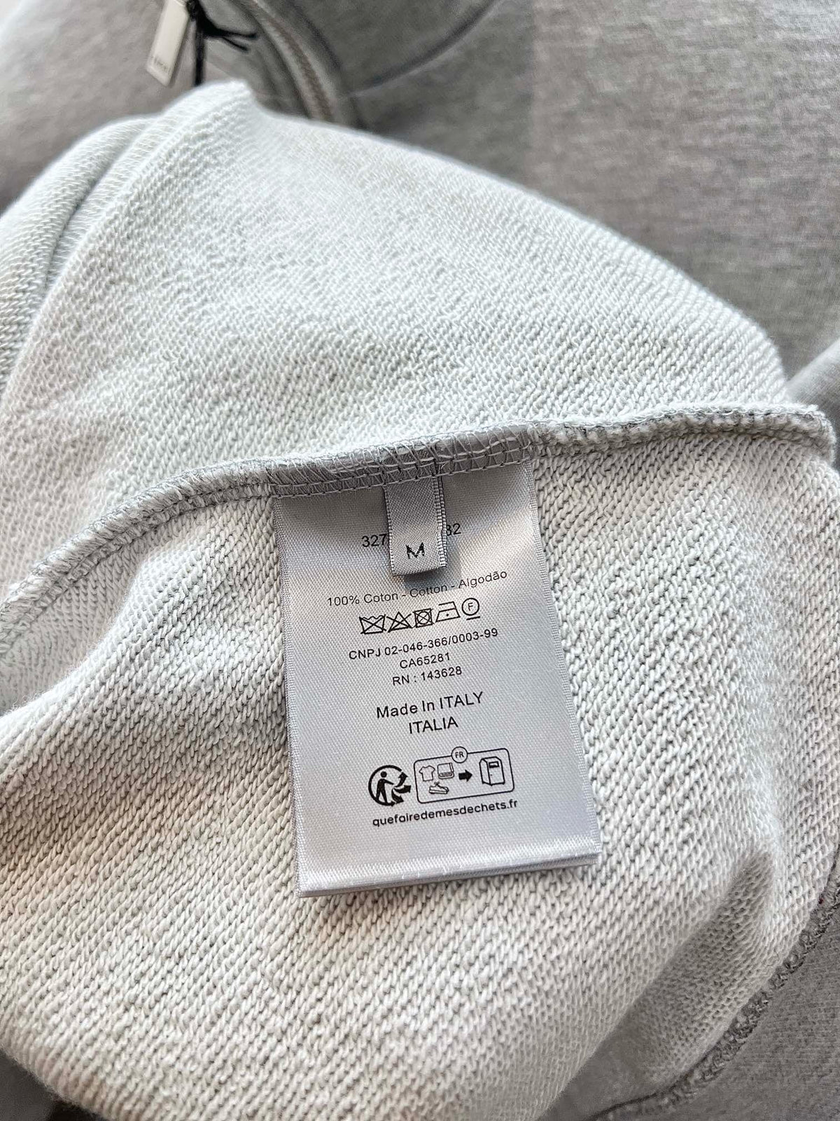 Grauer Baumwoll-Half-Zip - Herren
