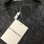 Grauer Mohair-Grafik-Rundhals-Pullover – Herren