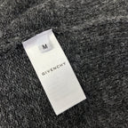 Grauer Mohair-Grafik-Rundhals-Pullover – Herren