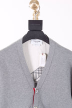 Graue Strickjacke aus Wolle, unifarben – Herren