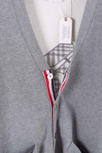 Graue Strickjacke aus Wolle, unifarben – Herren