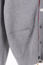 Graue Strickjacke aus Wolle, unifarben – Herren