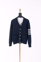 Graue Strickjacke aus Wolle, unifarben – Herren