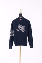 Graue Strickjacke aus Wolle, unifarben – Herren
