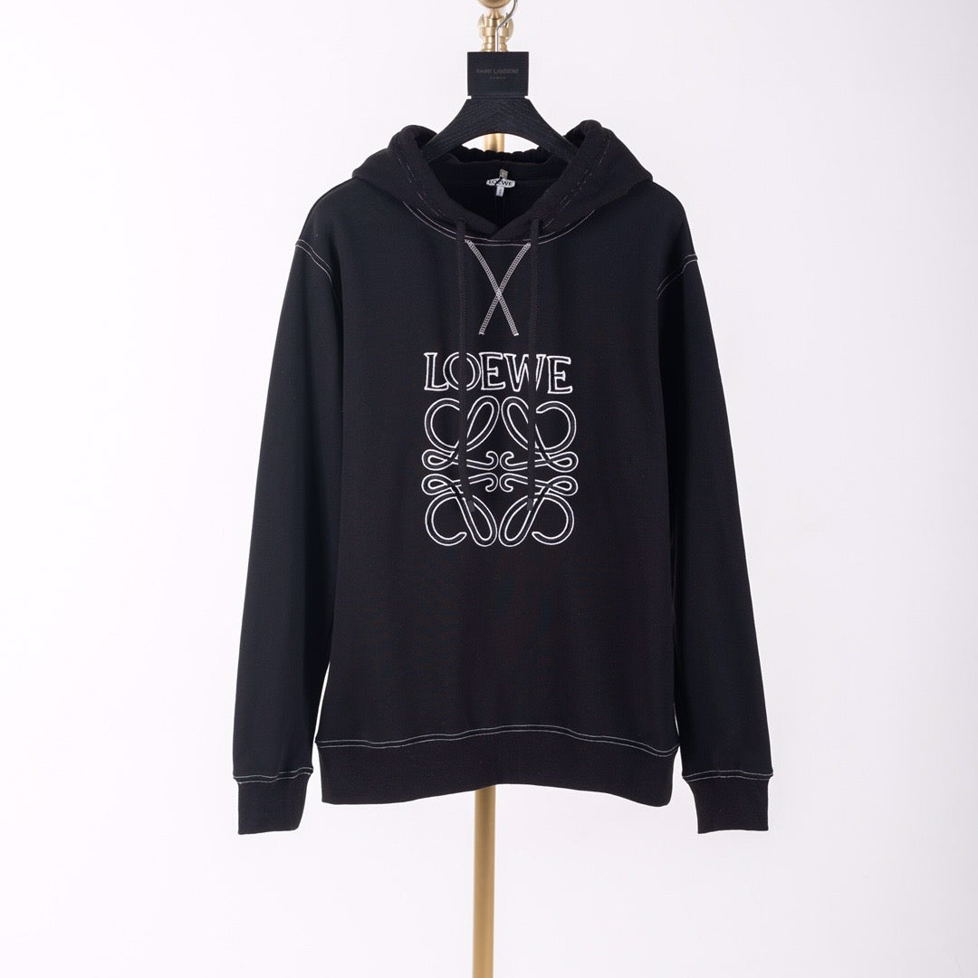 Black Cotton Anagram Pullover - Men's