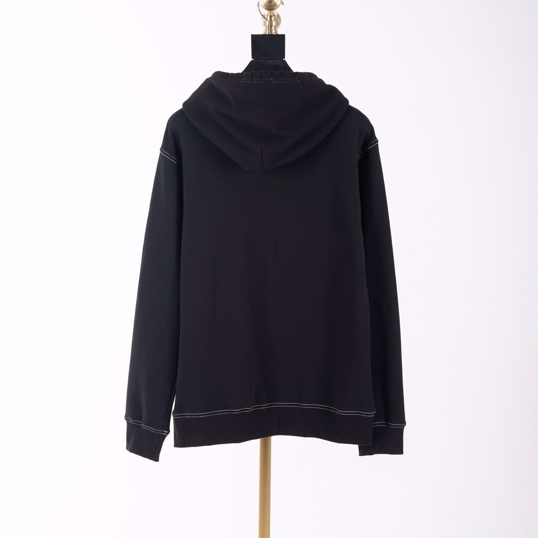 Black Cotton Anagram Pullover - Men's