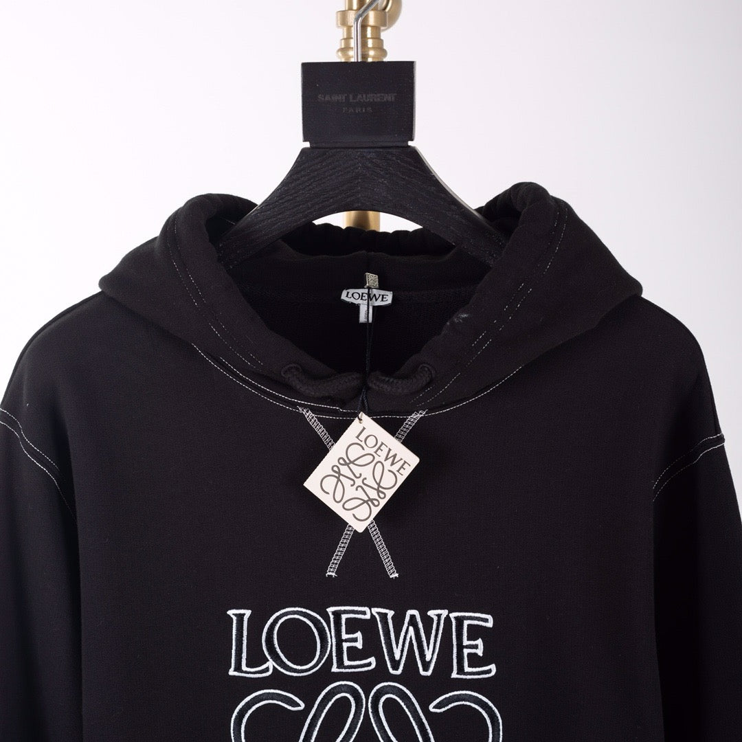 Black Cotton Anagram Pullover - Men's