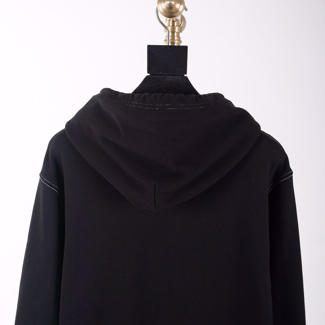 Black Cotton Anagram Pullover - Men's