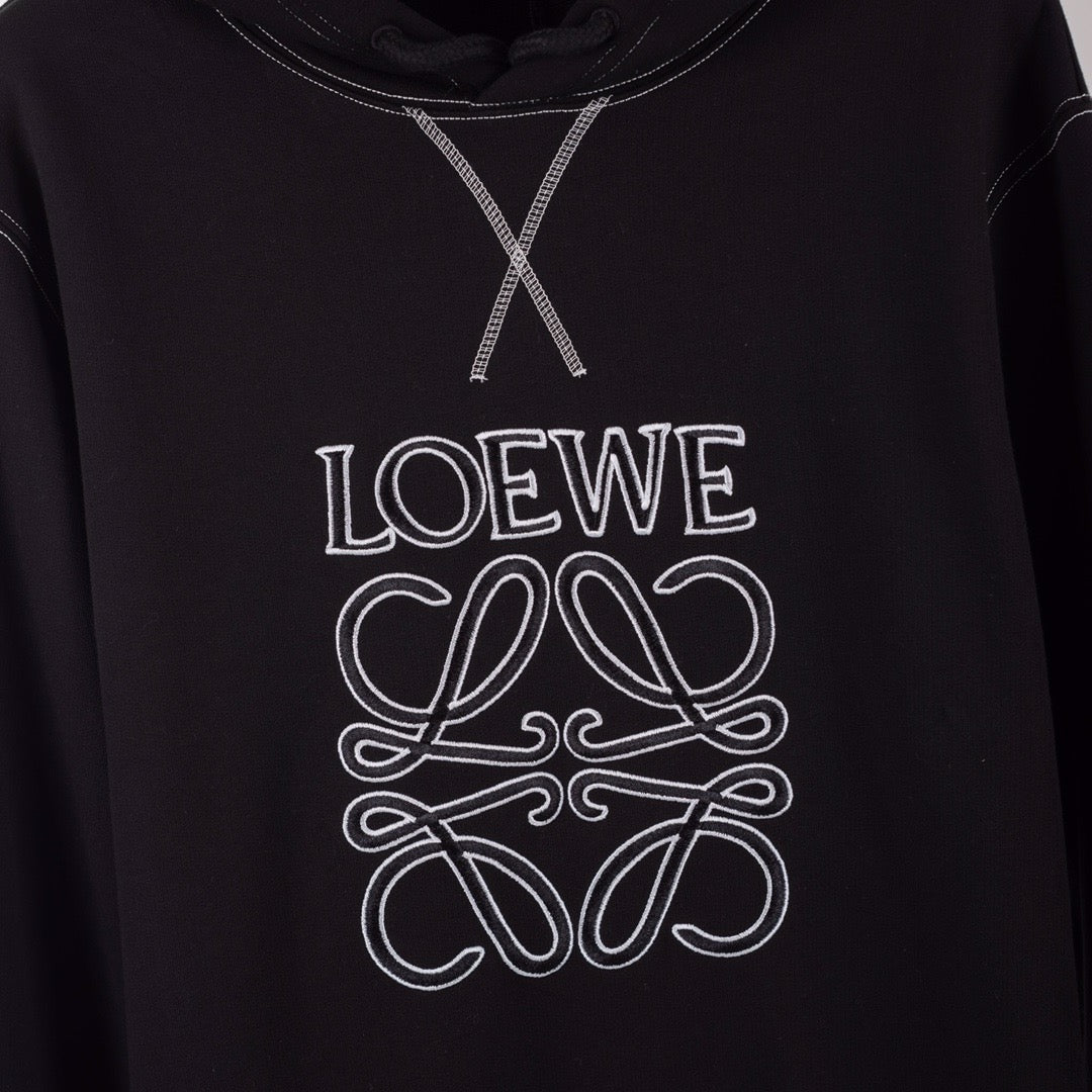 Black Cotton Anagram Pullover - Men's