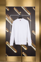White Wool Striped Placket Cardigan - Men's