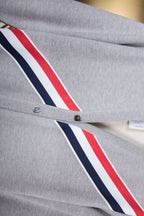White Wool Striped Placket Cardigan - Men's