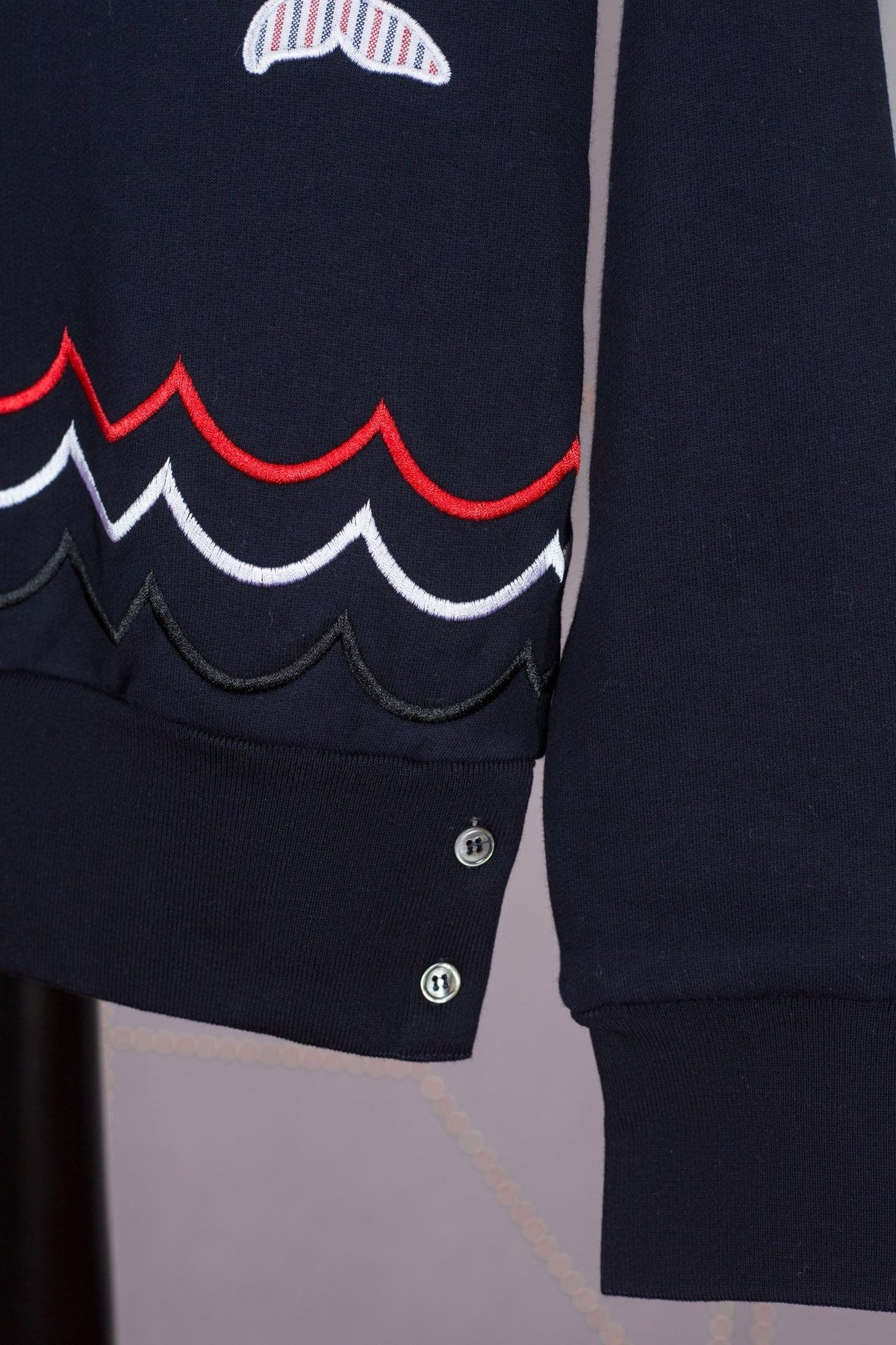 Grey Wool Intarsia Crewneck - Men's