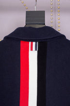 Grey Wool Plain Overcoat - Men's
