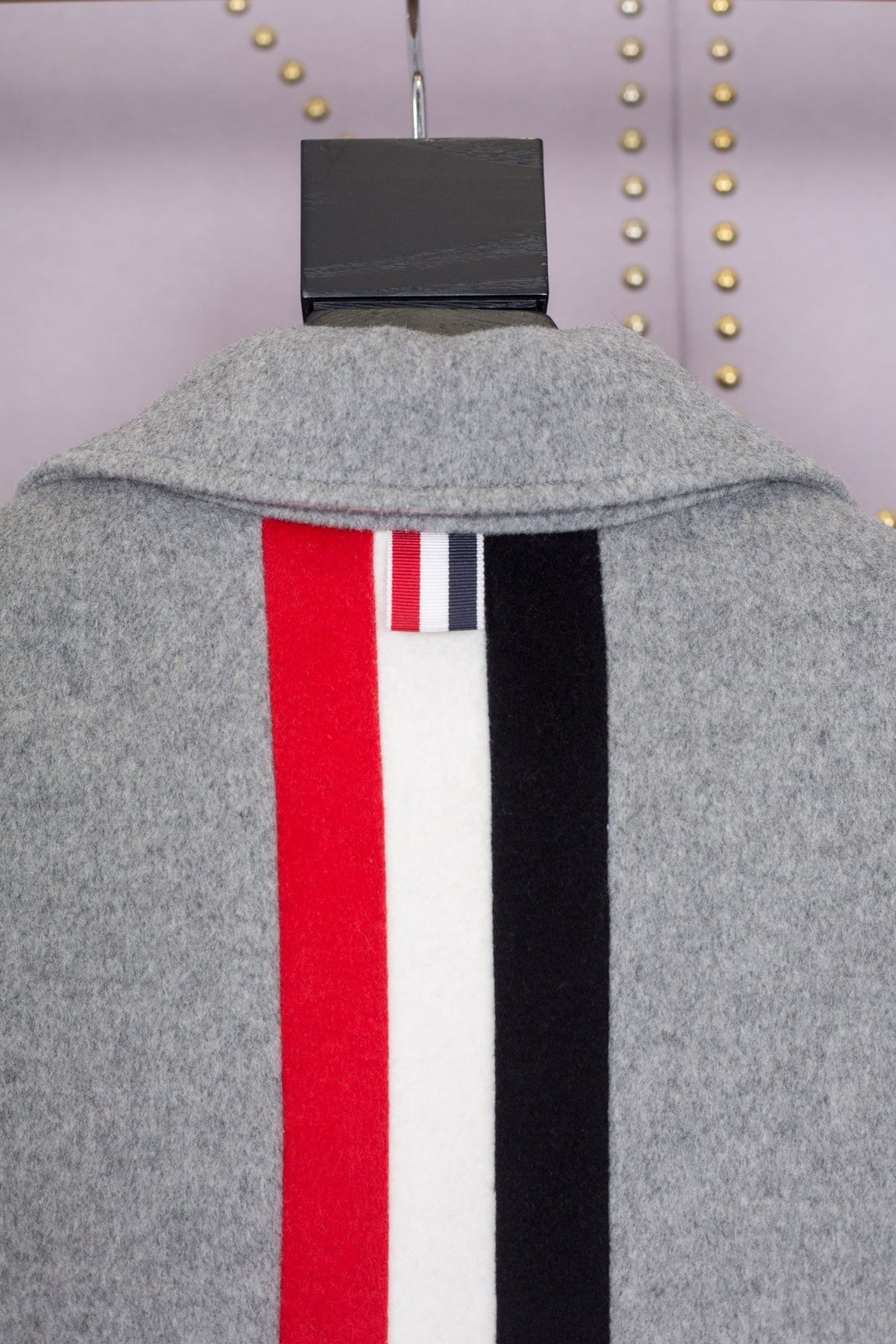 Grey Wool Plain Overcoat - Men's