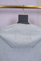 Marineblaue Baumwoll-Reißverschlussjacke mit Streifenmuster für Herren