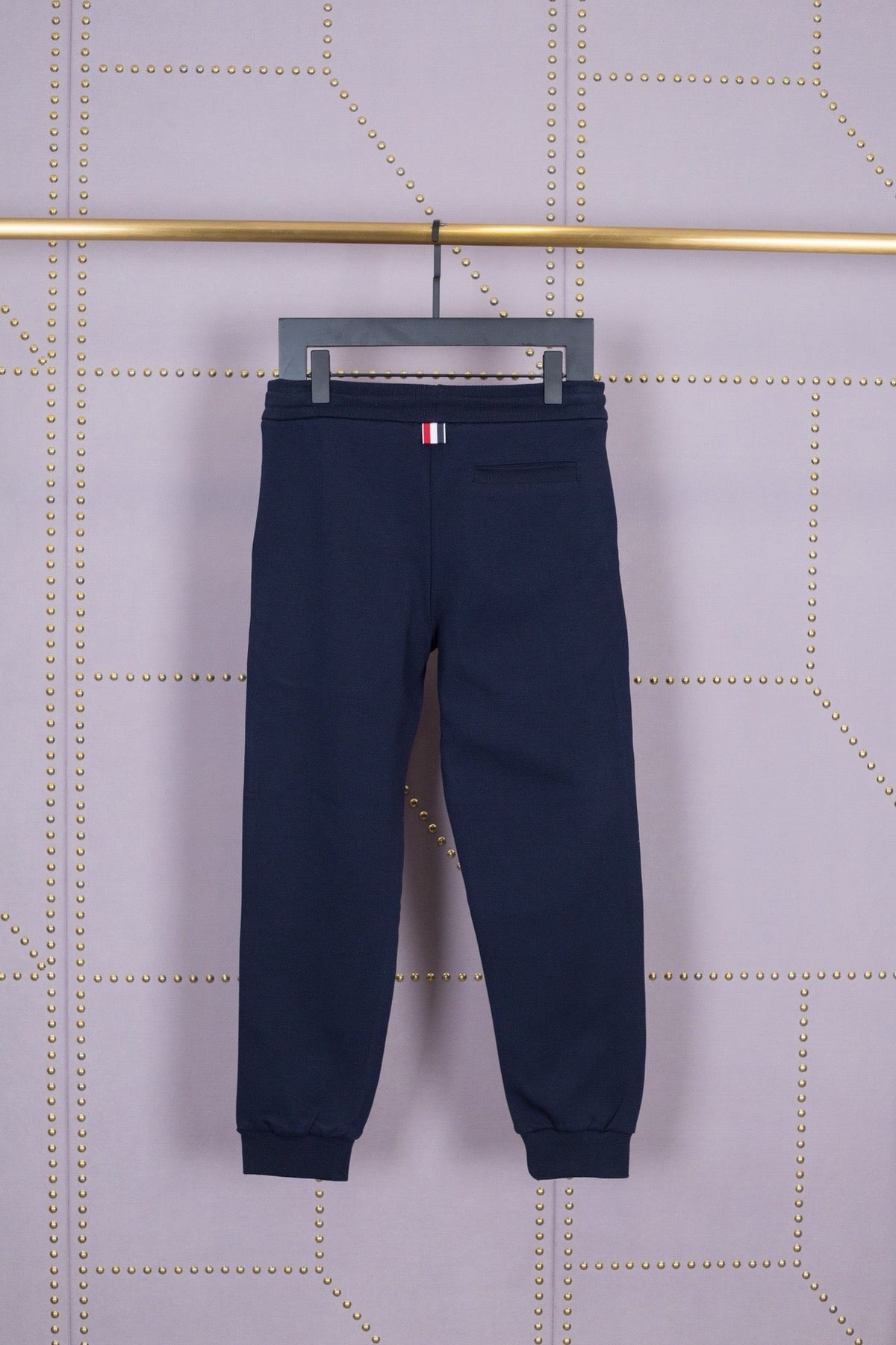 Grey Cotton Plain Joggers - Men's