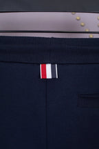 Grey Cotton Plain Joggers - Men's