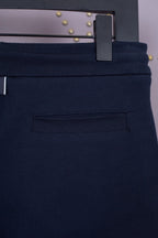 Grey Cotton Plain Joggers - Men's