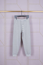 Grey Cotton Plain Joggers - Men's