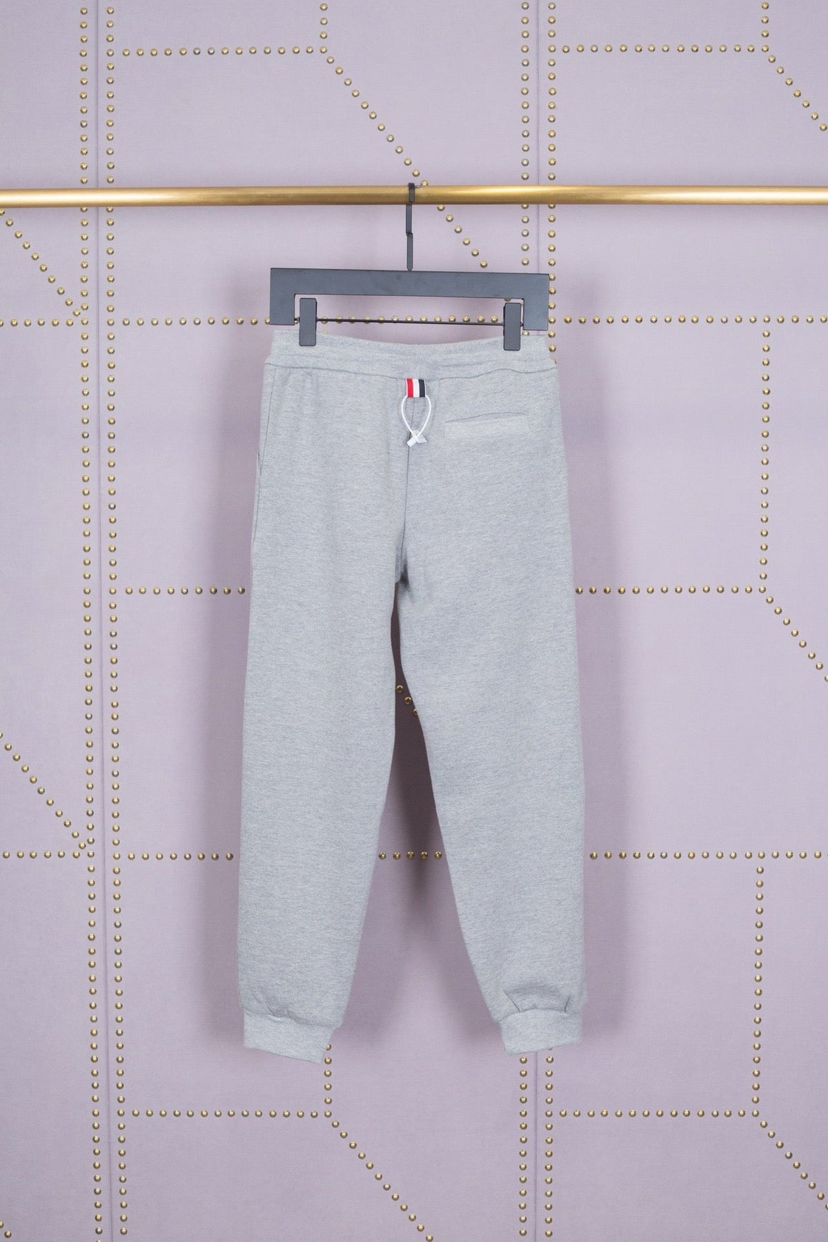 Grey Cotton Plain Joggers - Men's