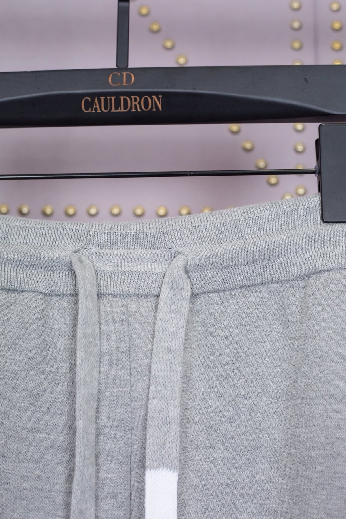 Grey Cotton Plain Joggers - Men's