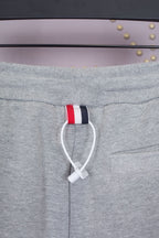 Grey Cotton Plain Joggers - Men's