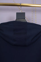 Grauer Baumwollpullover mit Streifen – Herren
