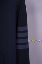 Grauer Baumwollpullover mit Streifen – Herren