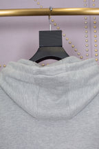 Grauer Baumwollpullover mit Streifen – Herren