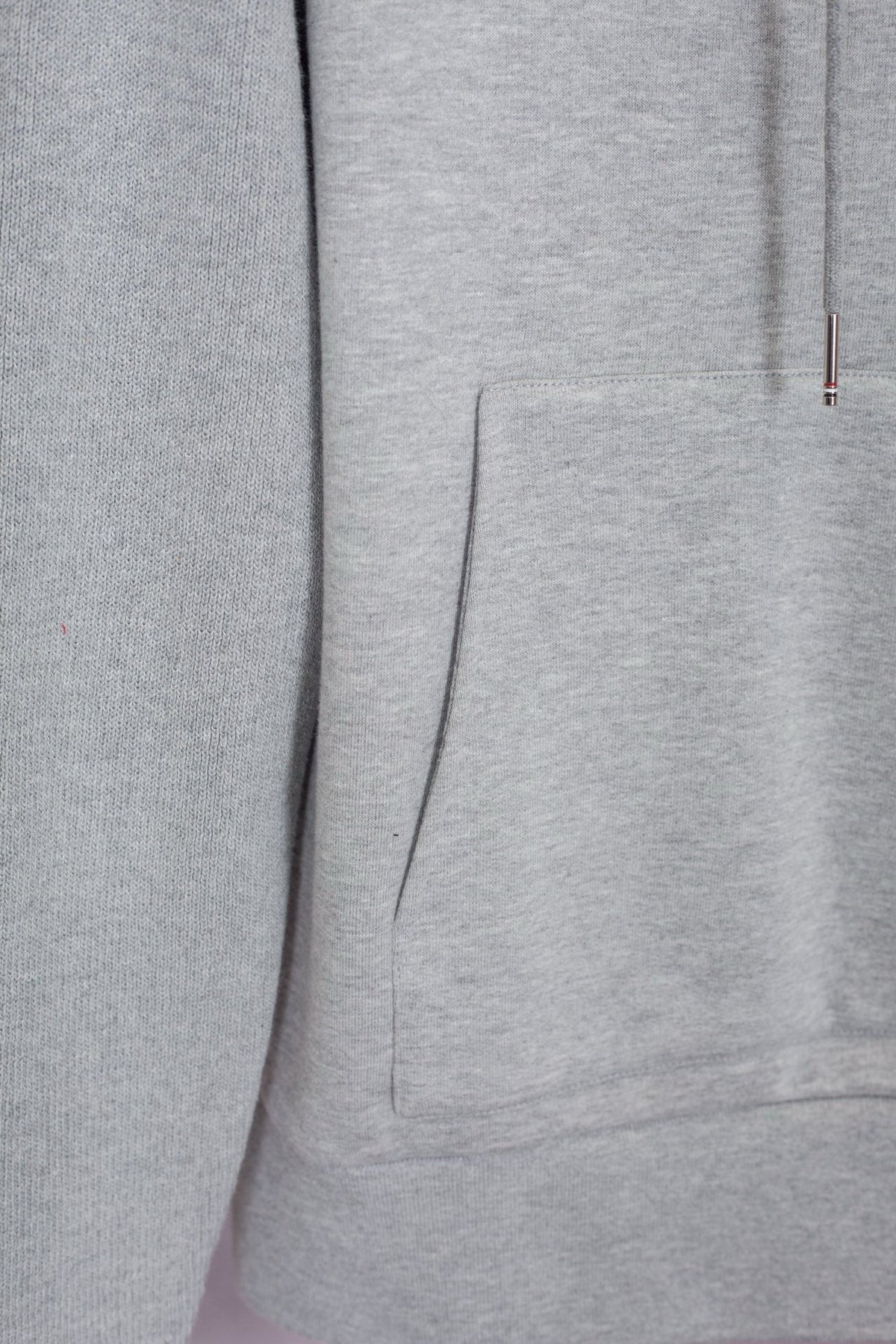 Grauer Baumwollpullover mit Streifen – Herren