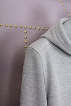 Grauer Baumwollpullover mit Streifen – Herren