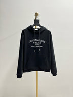 Schwarzer Baumwoll-Pullover mit Brustaufdruck – Herren