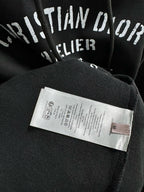 Schwarzer Baumwoll-Pullover mit Brustaufdruck – Herren