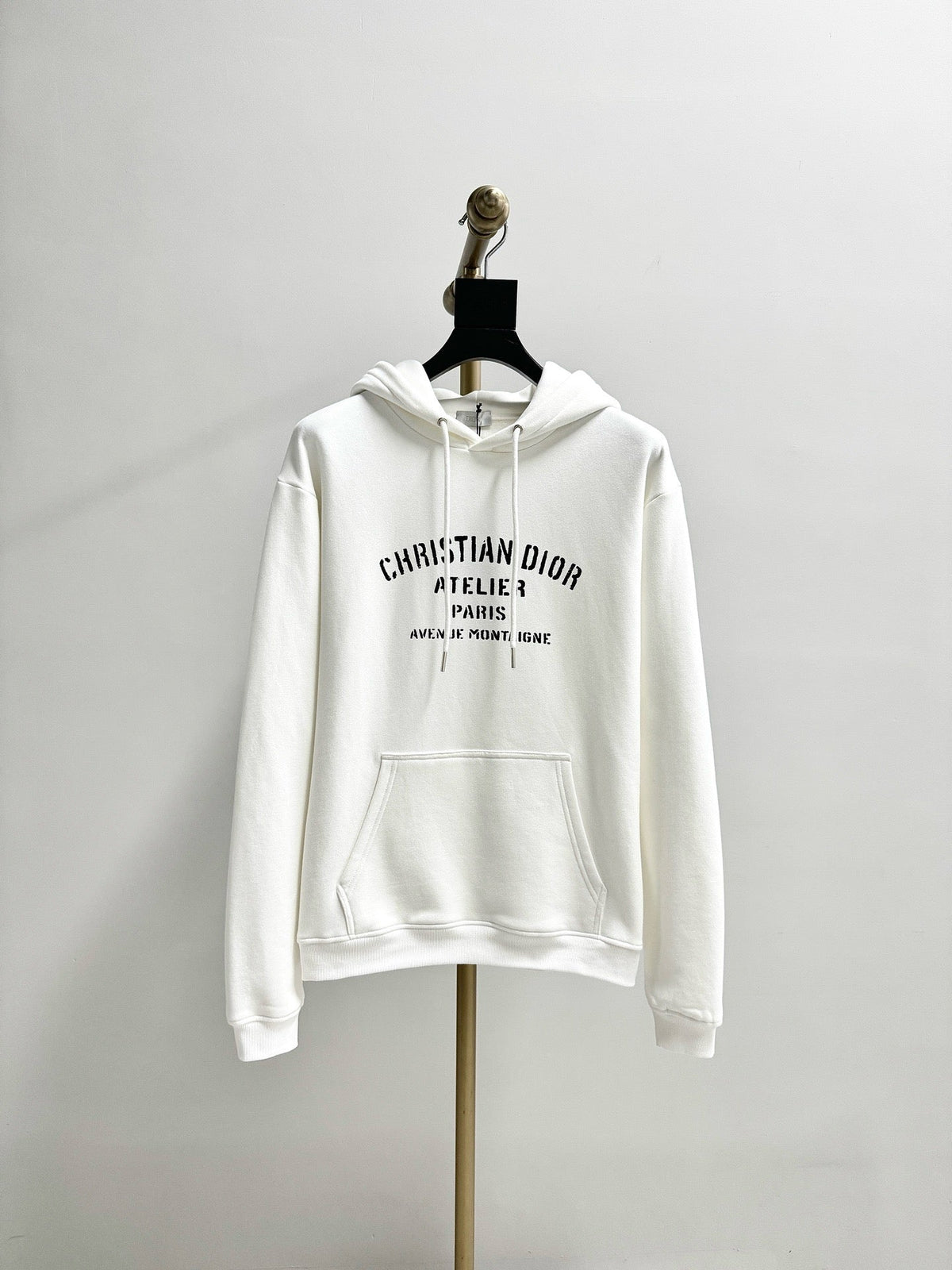 Schwarzer Baumwoll-Pullover mit Brustaufdruck – Herren