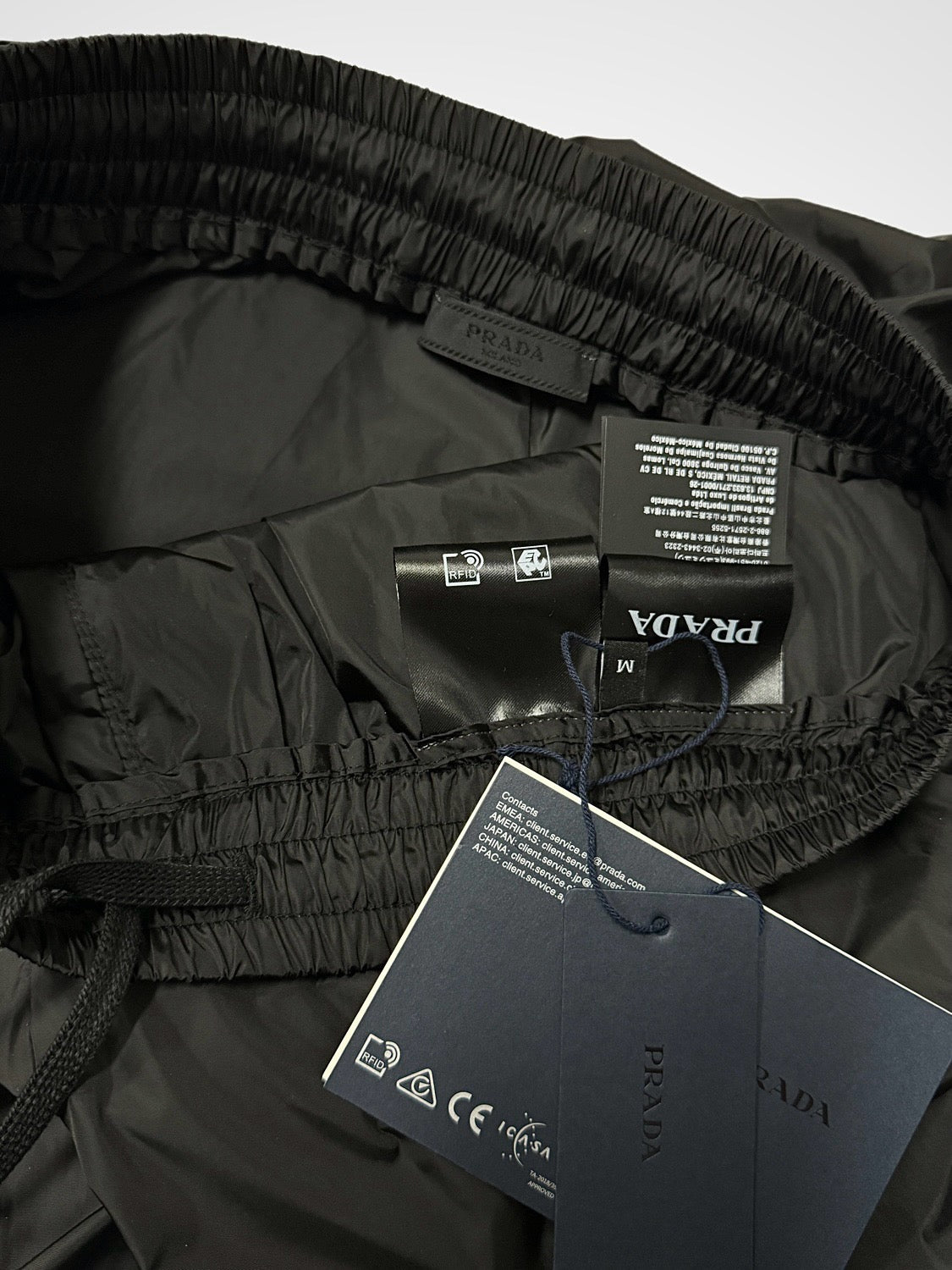 Black Nylon Side Stripe Joggers - Men's