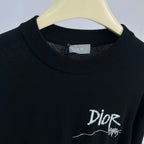 Schwarzer Woll-Signature-Rundhalspullover – Herren
