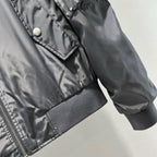 Graue Satin-Bomberjacke – Herren