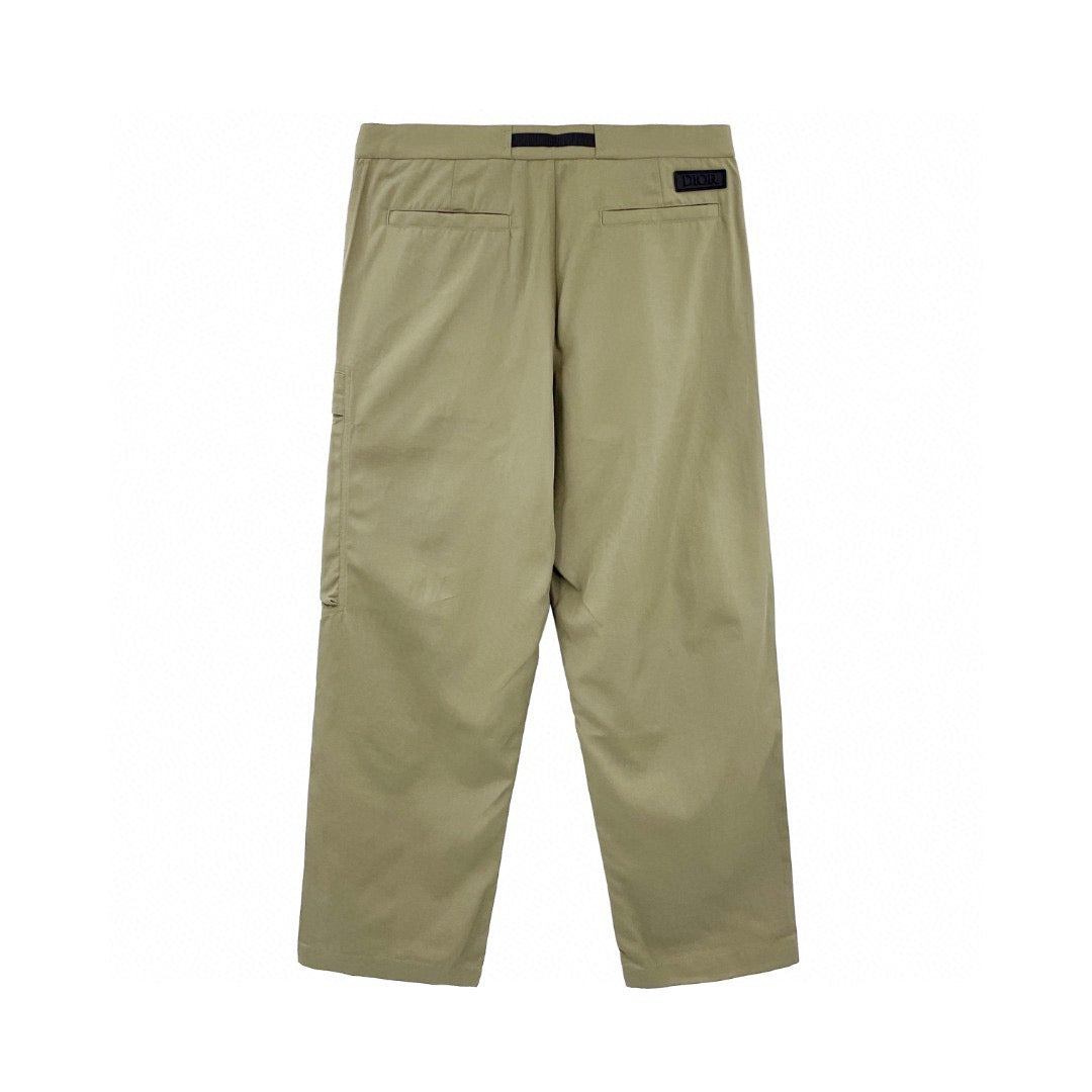 Herren Cargo Hose aus Khaki Baumwolle, uni