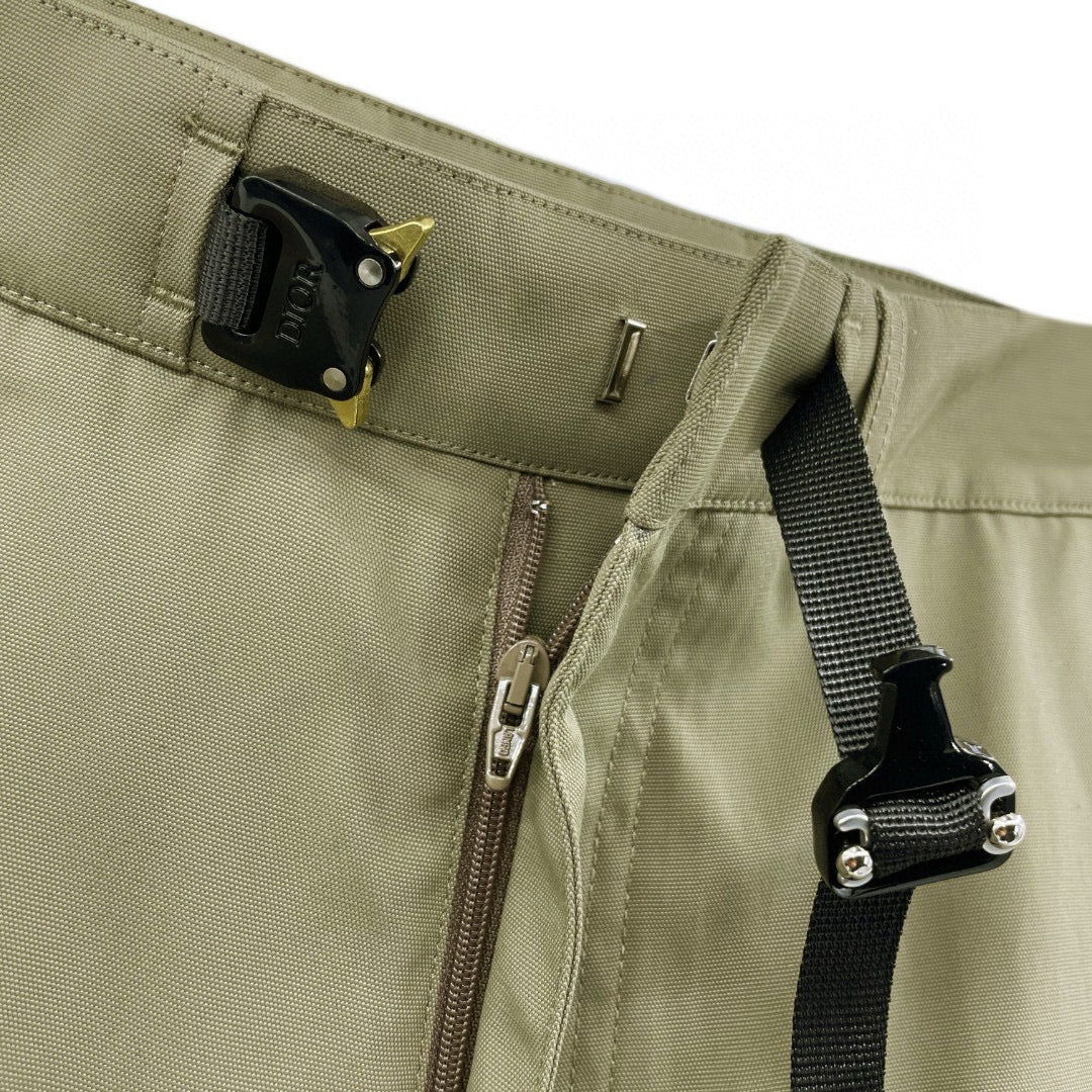 Herren Cargo Hose aus Khaki Baumwolle, uni
