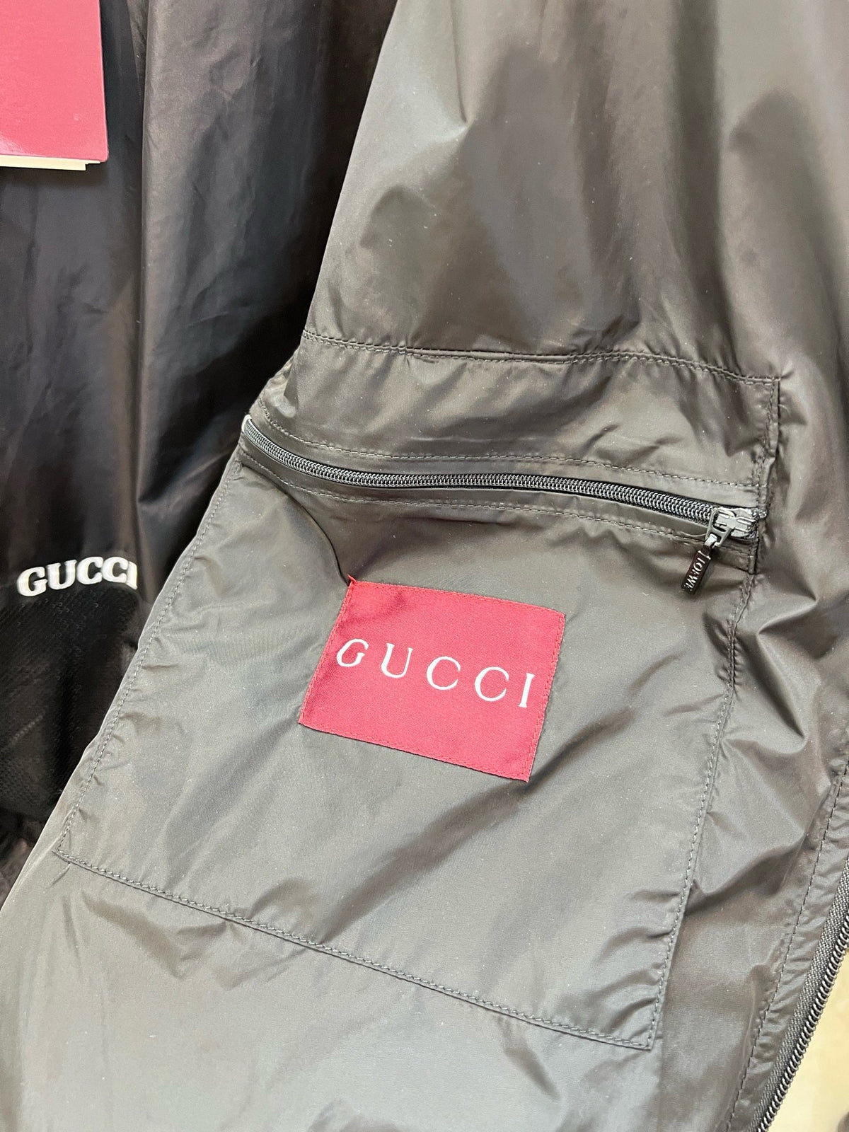 Schwarz Nylon Gesteppt Kapuze - Herren