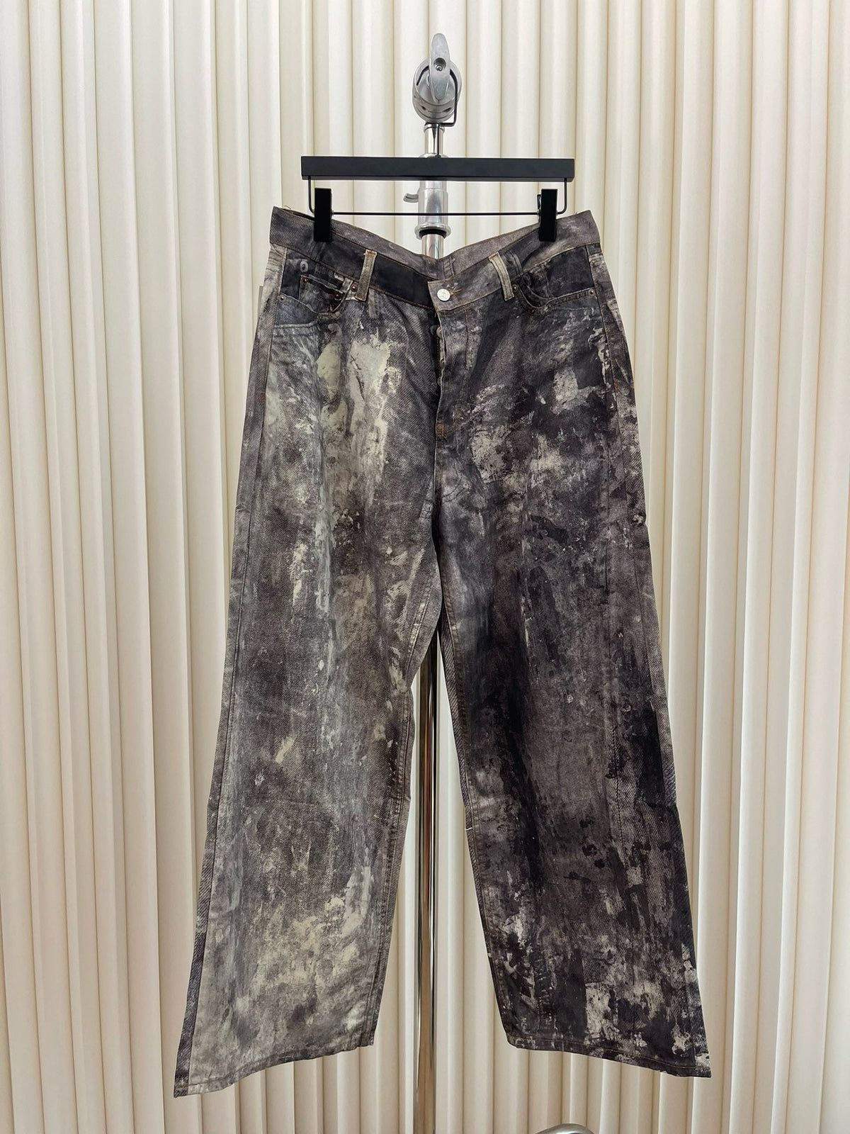 Brown Denim Mud Wash Wide-Leg - Men's