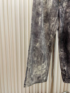 Braune Jeans mit Schlammwäsche und weitem Bein – Herren