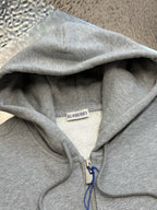 Black Cotton Check Trim Zip-Through - Men's