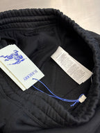Black Cotton Cuffed Joggers - Men's