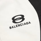 Schwarze Nylon-Trainingshose mit Einsätzen – Herren