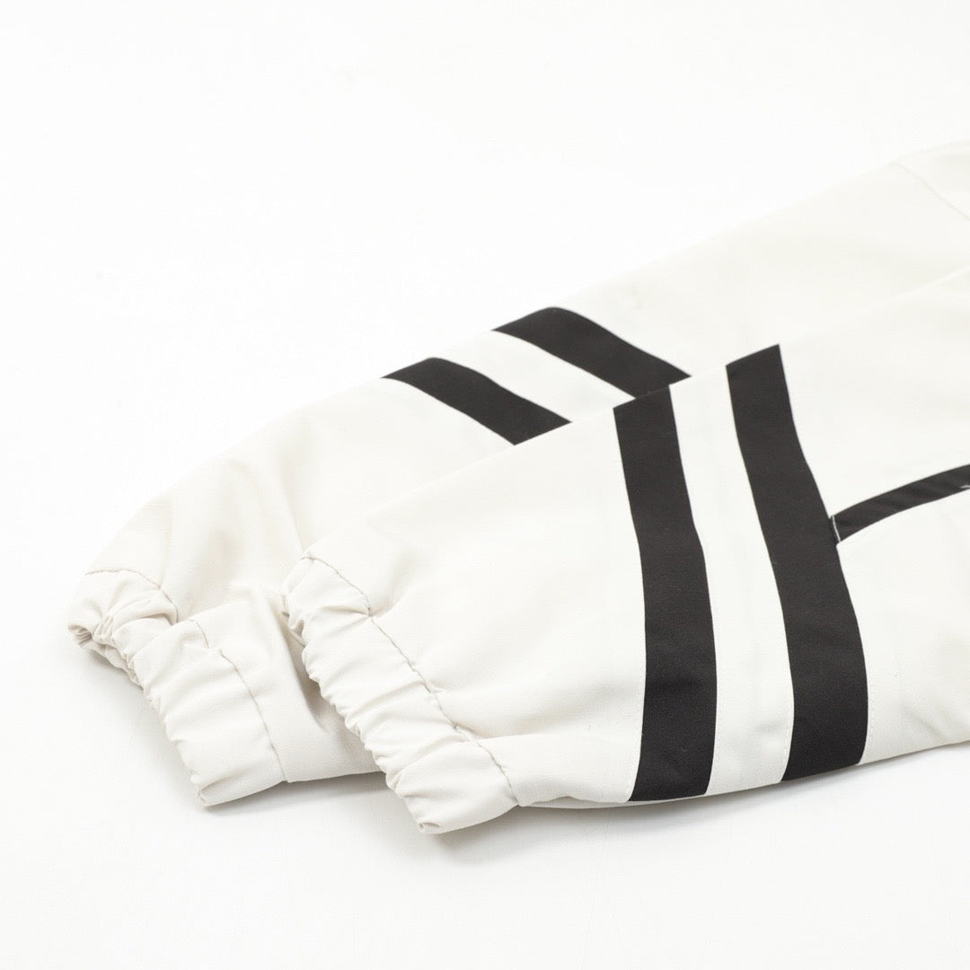 Schwarze Nylon-Trainingshose mit Einsätzen – Herren