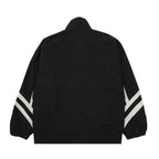Schwarze Nylon-Trainingshose mit Einsätzen – Herren