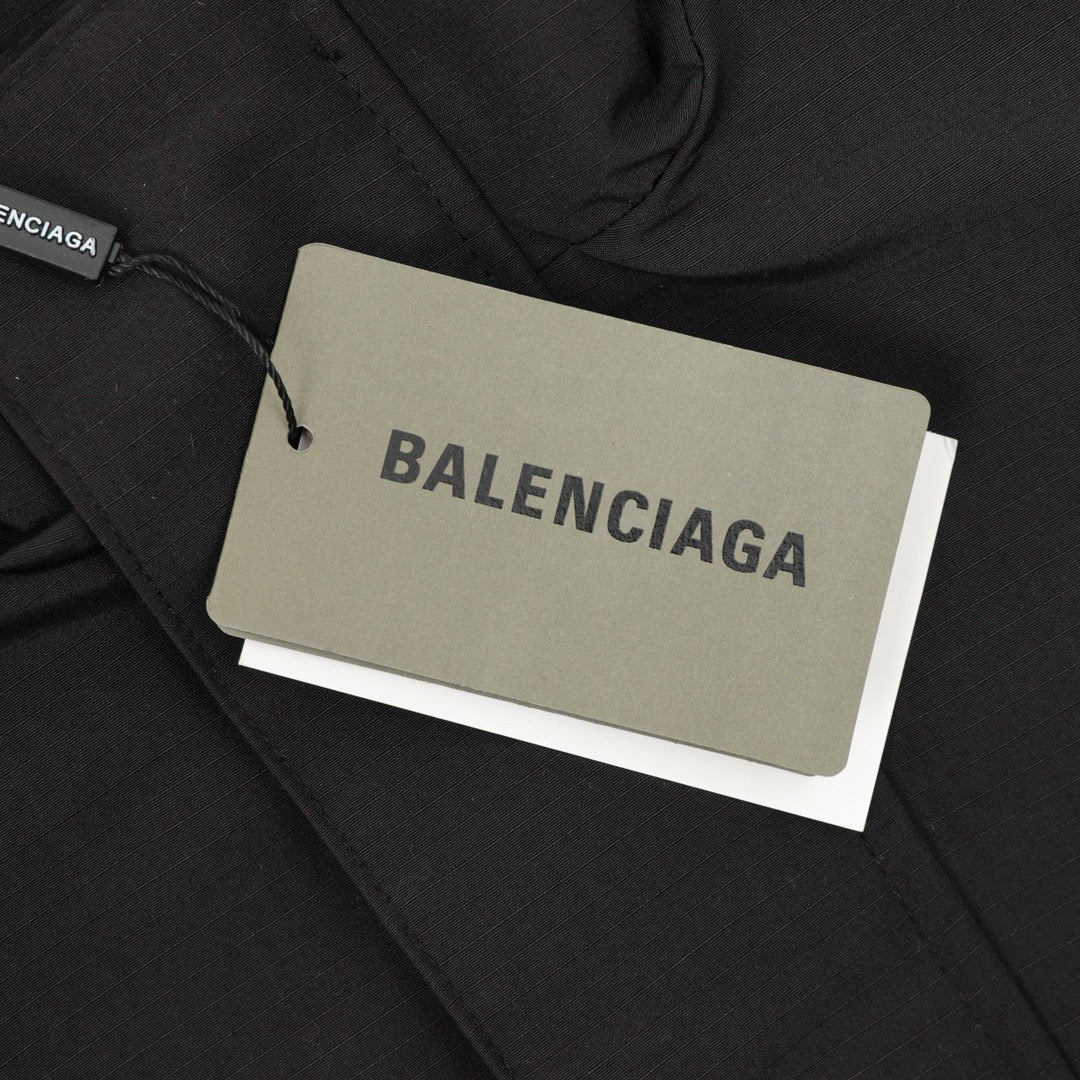 Schwarze Nylon-Trainingshose mit Einsätzen – Herren