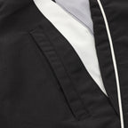 Schwarze Nylon-Trainingshose mit Einsätzen – Herren